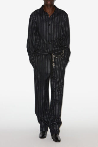 Isaki Striped Cotton Pants