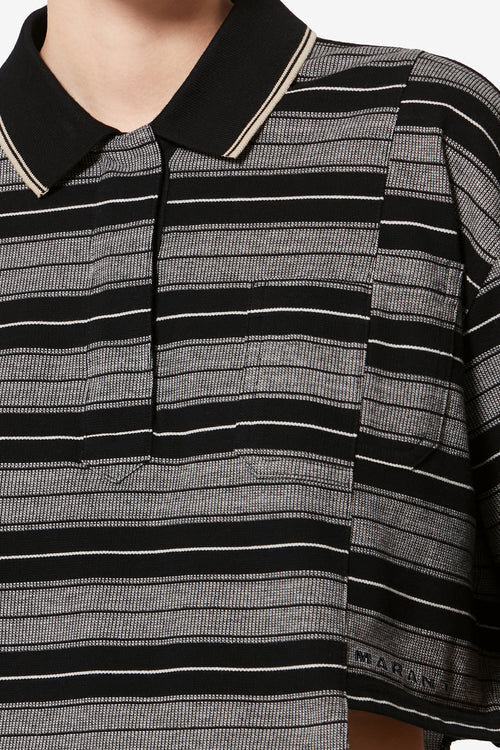Isalyne Striped Cotton Piqué Polo Shirt Isalyne Striped Cotton Piqué Polo Shirt