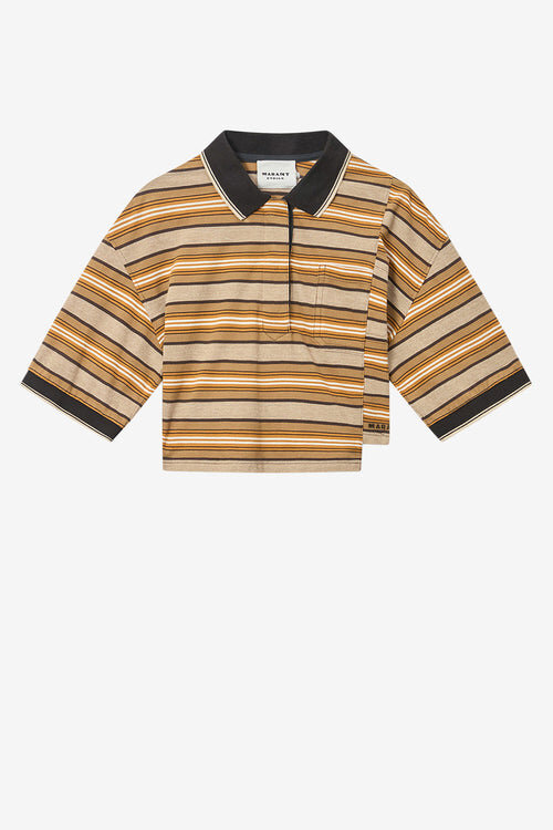 Isalyne Striped Cotton Piqué Polo Shirt Isalyne Striped Cotton Piqué Polo Shirt