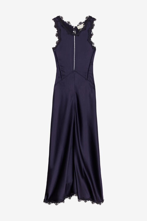 Jadelia Long Satin and Lace Dress Jadelia Long Satin and Lace Dress