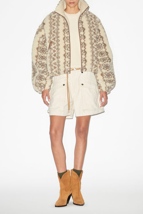 Jemmy Workwear Style Shorts in Plain-Colored Cotton Jemmy Workwear Style Shorts in Plain-Colored Cotton