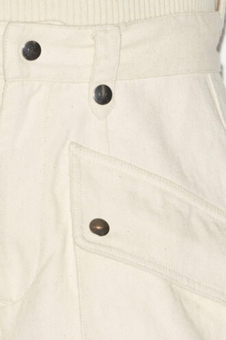 Jemmy Workwear Style Shorts in Plain-Colored Cotton