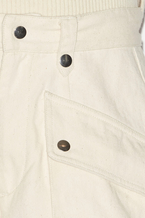 Jemmy Workwear Style Shorts in Plain-Colored Cotton Jemmy Workwear Style Shorts in Plain-Colored Cotton