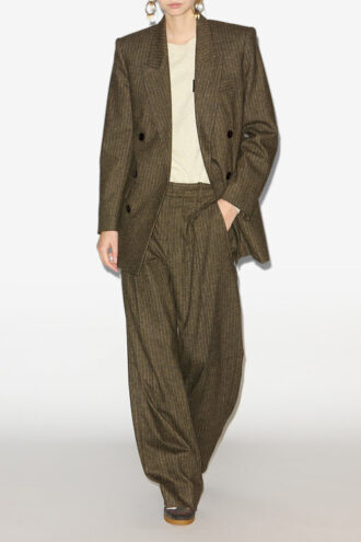 Jevima Striped Wool Suit Jacket
