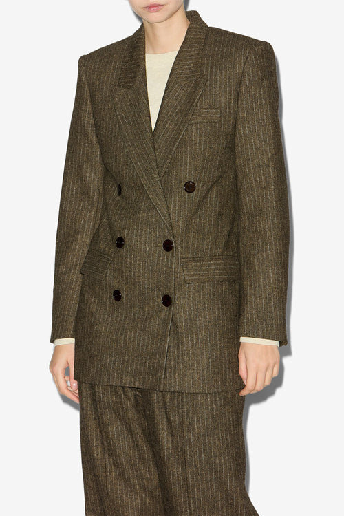 Jevima Striped Wool Suit Jacket Jevima Striped Wool Suit Jacket