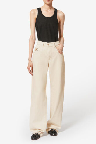 Jeyda Topstitched Denim Jeans Jeyda Topstitched Denim Jeans