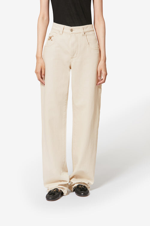 Jeyda Topstitched Denim Jeans Jeyda Topstitched Denim Jeans