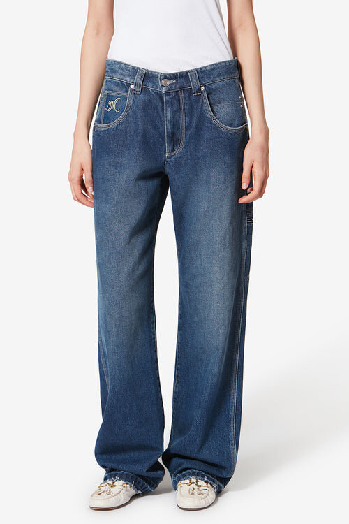 Jeyda Topstitched Denim Jeans Jeyda Topstitched Denim Jeans