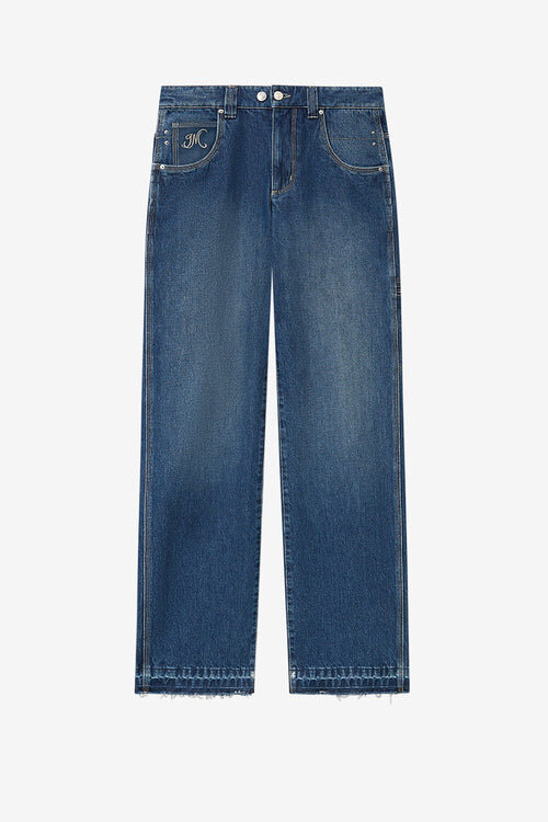 Jeyda Topstitched Denim Jeans Jeyda Topstitched Denim Jeans