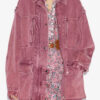 Joanna Workwear Style Jacket in Plain-Colored Denim Joanna Workwear Style Jacket in Plain-Colored Denim