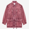 Joanna Workwear Style Jacket in Plain-Colored Denim Joanna Workwear Style Jacket in Plain-Colored Denim