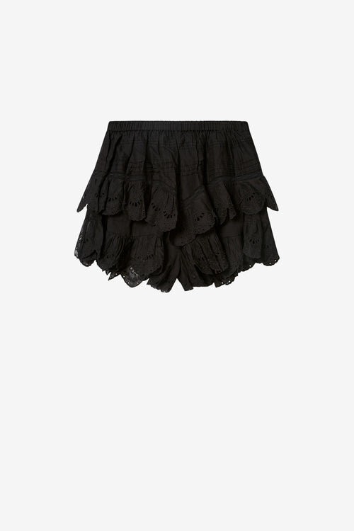 Jocadia Cotton and Floral Lace Shorts Jocadia Cotton and Floral Lace Shorts