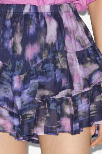 Jocadia Frilly Printed Cotton Voile Shorts