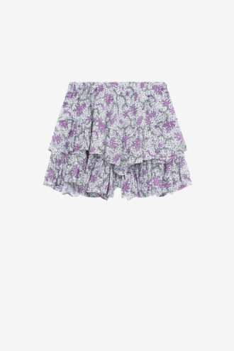 Jocadia Frilly Shorts in Printed Cotton Voile