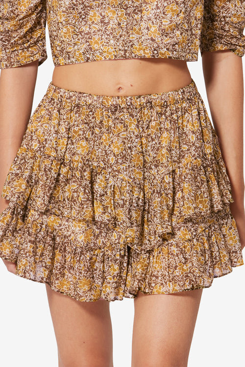 Jocadia Printed Organic Cotton Voile Shorts Jocadia Printed Organic Cotton Voile Shorts