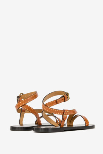 Jopee Flat Studded Leather Sandals