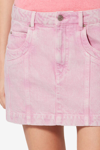 Juana Short Faded Denim Skirt