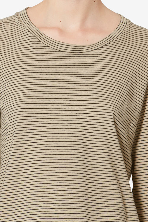 Kaaron Striped Cotton and Linen T-Shirt Kaaron Striped Cotton and Linen T-Shirt