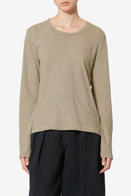 Kaaron Striped Cotton and Linen T-Shirt Kaaron Striped Cotton and Linen T-Shirt