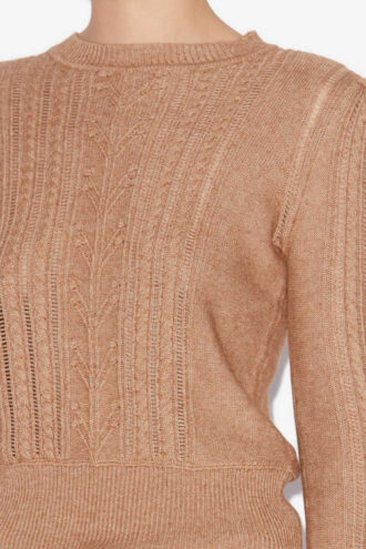 Kalyn Fitted Cotton and Wool Sweater Kalyn Fitted Cotton and Wool Sweater
