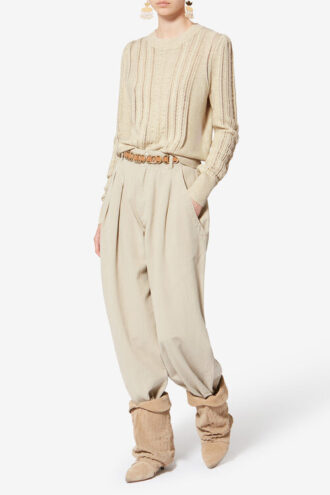 Kalyn Openwork Cotton Blend Sweater Kalyn Openwork Cotton Blend Sweater