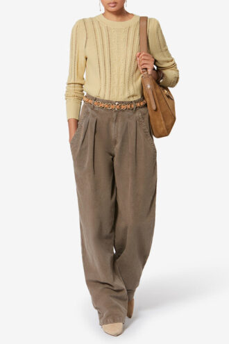 Kalyn Openwork Cotton Blend Sweater Kalyn Openwork Cotton Blend Sweater