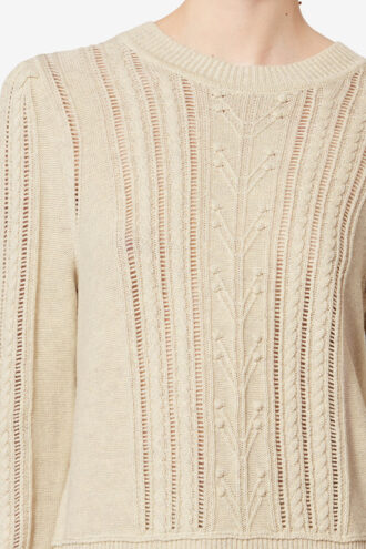 Kalyn Openwork Cotton Blend Sweater Kalyn Openwork Cotton Blend Sweater