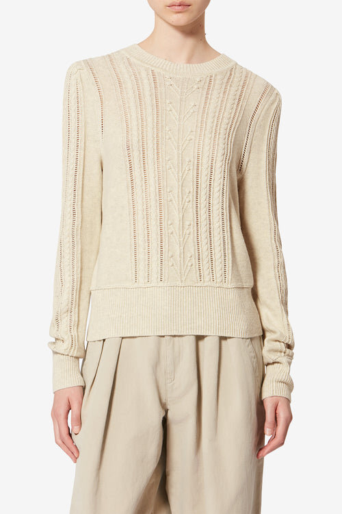 Kalyn Openwork Cotton Blend Sweater Kalyn Openwork Cotton Blend Sweater