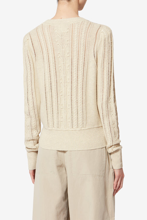Kalyn Openwork Cotton Blend Sweater Kalyn Openwork Cotton Blend Sweater