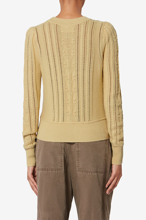 Kalyn Openwork Cotton Blend Sweater Kalyn Openwork Cotton Blend Sweater