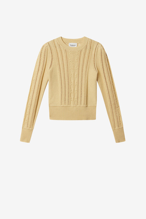 Kalyn Openwork Cotton Blend Sweater Kalyn Openwork Cotton Blend Sweater
