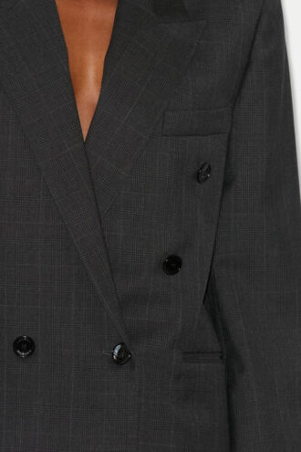 Klero Double-Breasted Blazer Jacket with Lapel Collar Klero Double-Breasted Blazer Jacket with Lapel Collar