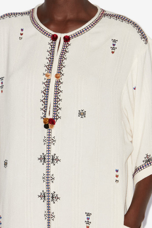 Kressy Short Embroidered Gauze Dress Kressy Short Embroidered Gauze Dress