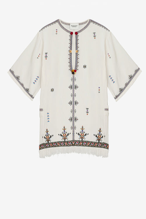 Kressy Short Embroidered Gauze Dress Kressy Short Embroidered Gauze Dress