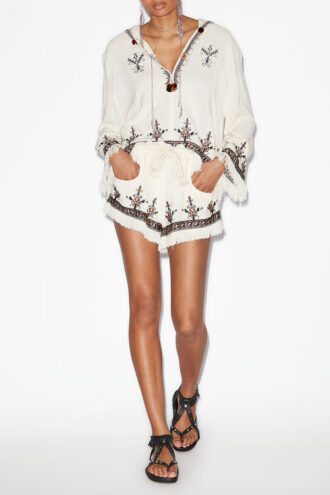 Kriss Embroidered Gauze Shorts