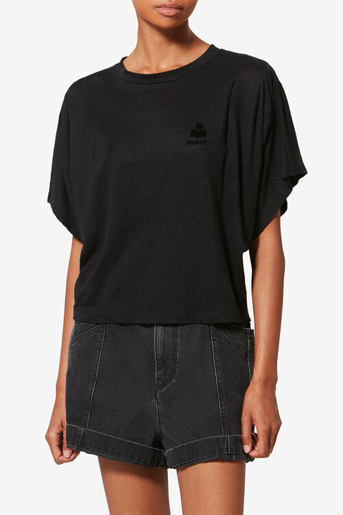 Kyanzae Linen T-Shirt with Logo Kyanzae Linen T-Shirt with Logo
