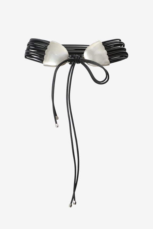 Lambskin Leather Tie Belt Lambskin Leather Tie Belt
