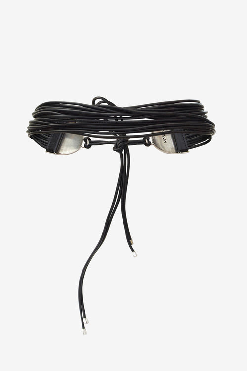 Lambskin Leather Tie Belt Lambskin Leather Tie Belt