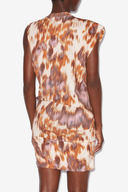 Leany Asymmetrical Jersey Watercolor Print T-Shirt Dress Leany Asymmetrical Jersey Watercolor Print T-Shirt Dress