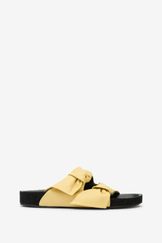 Lennyo Bow Leather Sandals