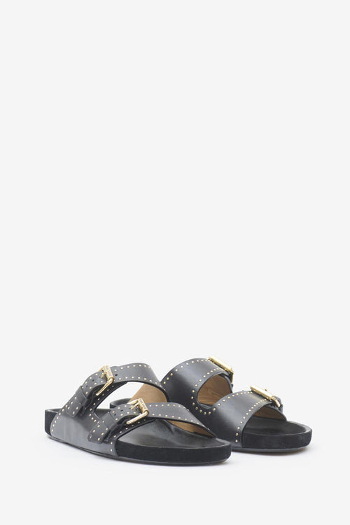 Lennyo Open-Toed Leather Sandals Lennyo Open-Toed Leather Sandals