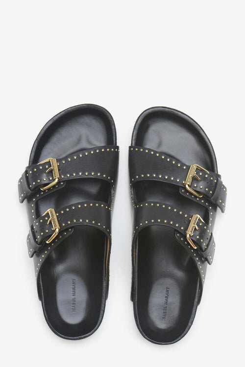 Lennyo Open-Toed Leather Sandals Lennyo Open-Toed Leather Sandals