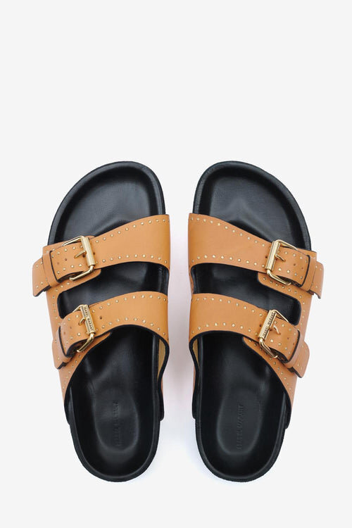 Lennyo Open-Toed Leather Sandals Lennyo Open-Toed Leather Sandals
