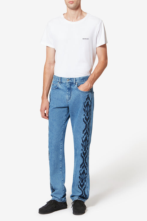 Lewys 5-Pocket Embroidered Denim Jeans Lewys 5-Pocket Embroidered Denim Jeans