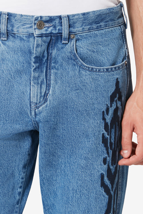 Lewys 5-Pocket Embroidered Denim Jeans Lewys 5-Pocket Embroidered Denim Jeans