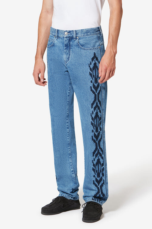 Lewys 5-Pocket Embroidered Denim Jeans Lewys 5-Pocket Embroidered Denim Jeans