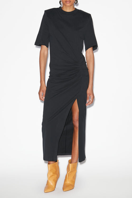 Lexia Plain-Colored Cotton Midi T-Shirt Dress Lexia Plain-Colored Cotton Midi T-Shirt Dress