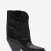 Leyane High-Heeled Leather Cowboy Boots Leyane High-Heeled Leather Cowboy Boots
