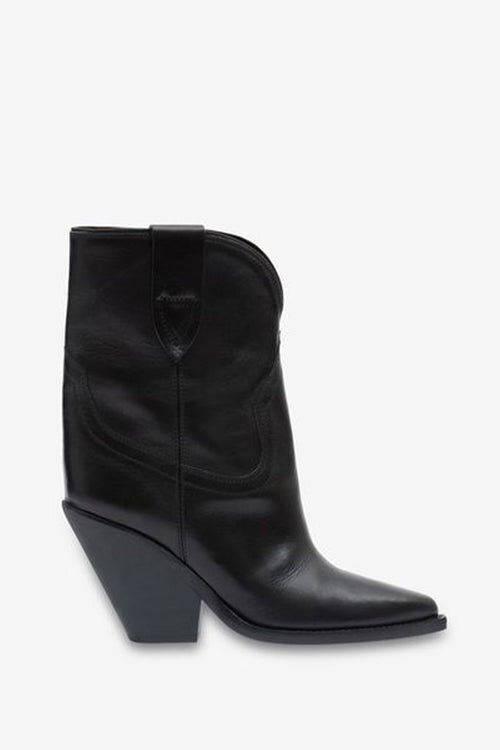 Leyane High-Heeled Leather Cowboy Boots Leyane High-Heeled Leather Cowboy Boots