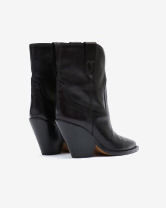 Leyane High-Heeled Leather Cowboy Boots Leyane High-Heeled Leather Cowboy Boots